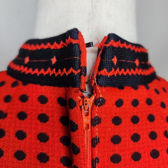 AMAZING Vintage Forum Originals Red/Black Polka Dot Empire Waist Dress - Picture 10 of 11